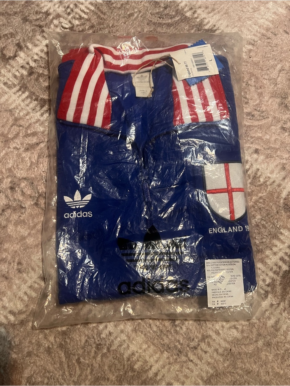 World Cup Adidas Originals England Track Jacket 1966 2006 New Size Large RARE